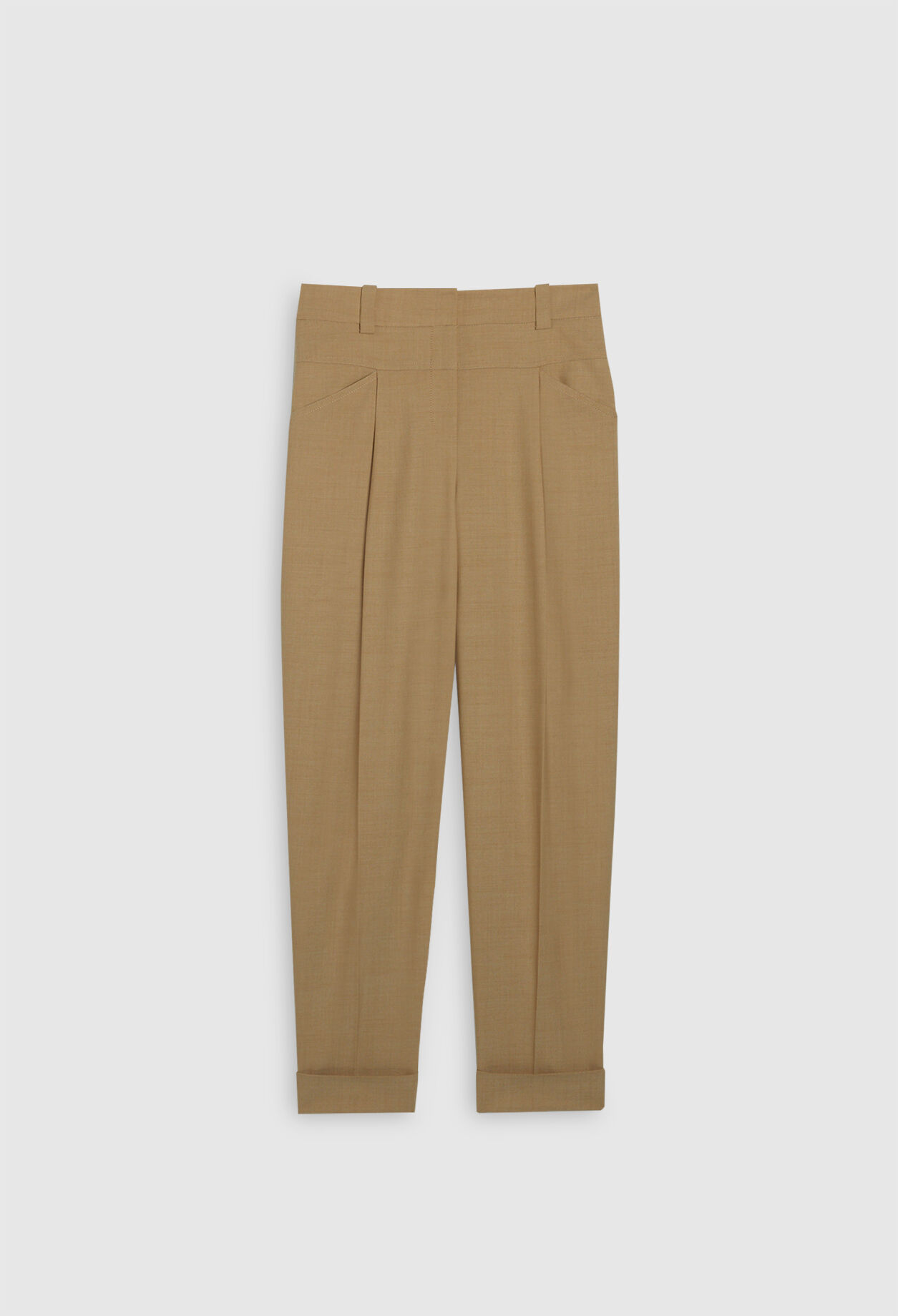 Pantalón con solapa de lana trazable