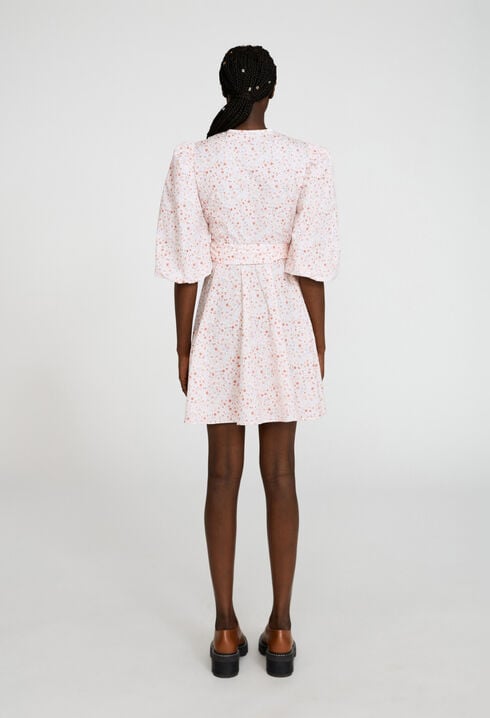 Vestido cruzado de flores