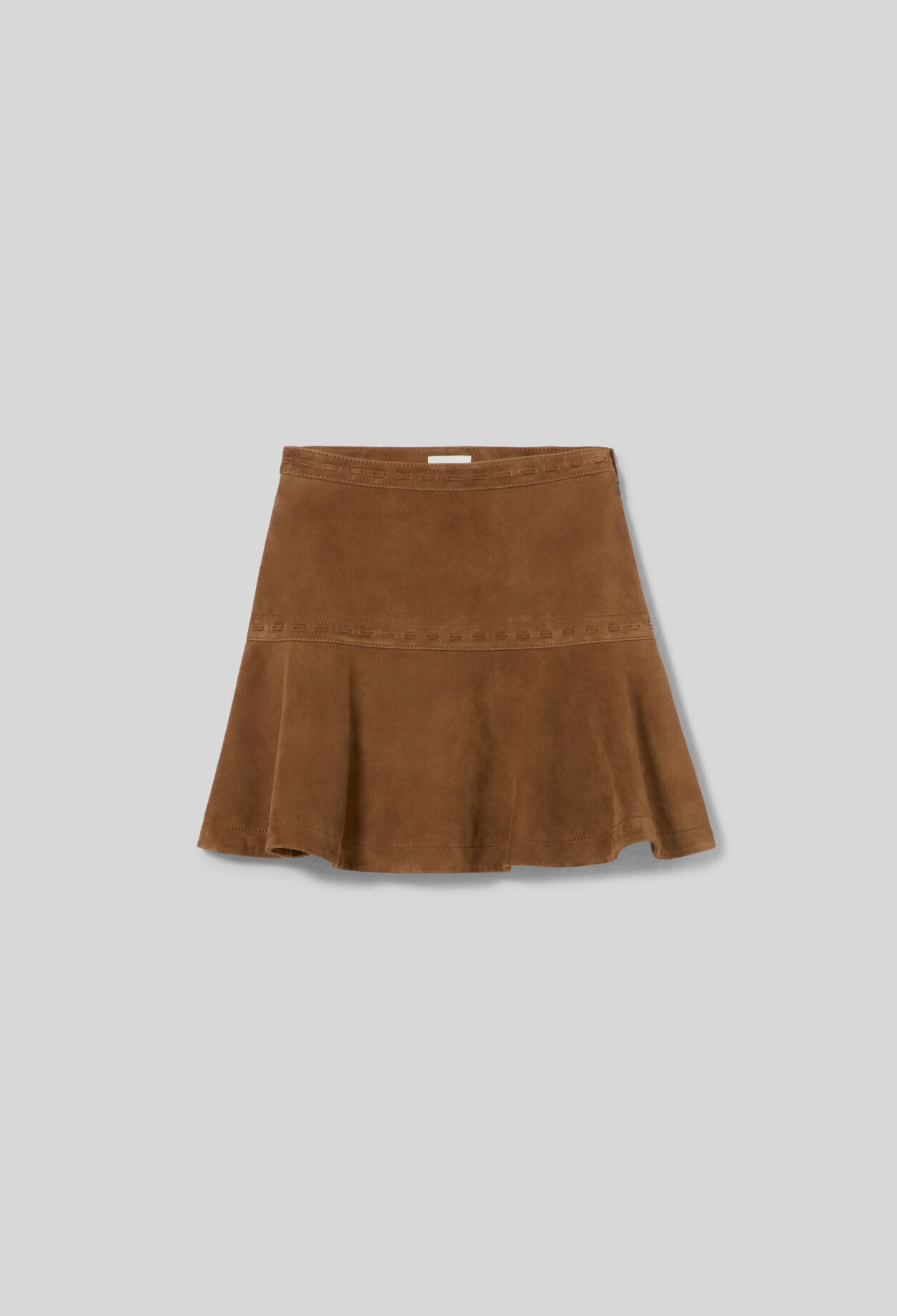 Falda corta de ante