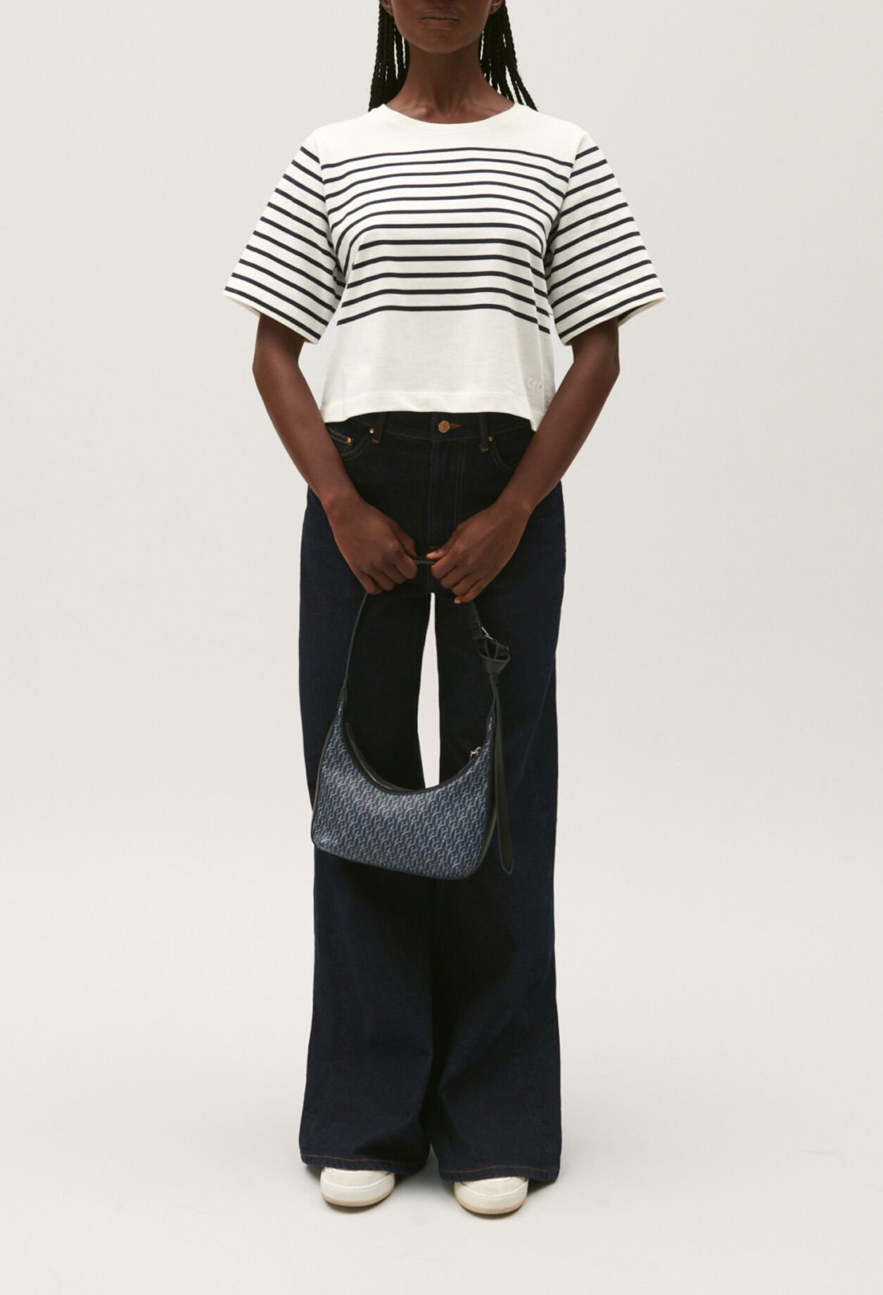 Camiseta a rayas color crudo