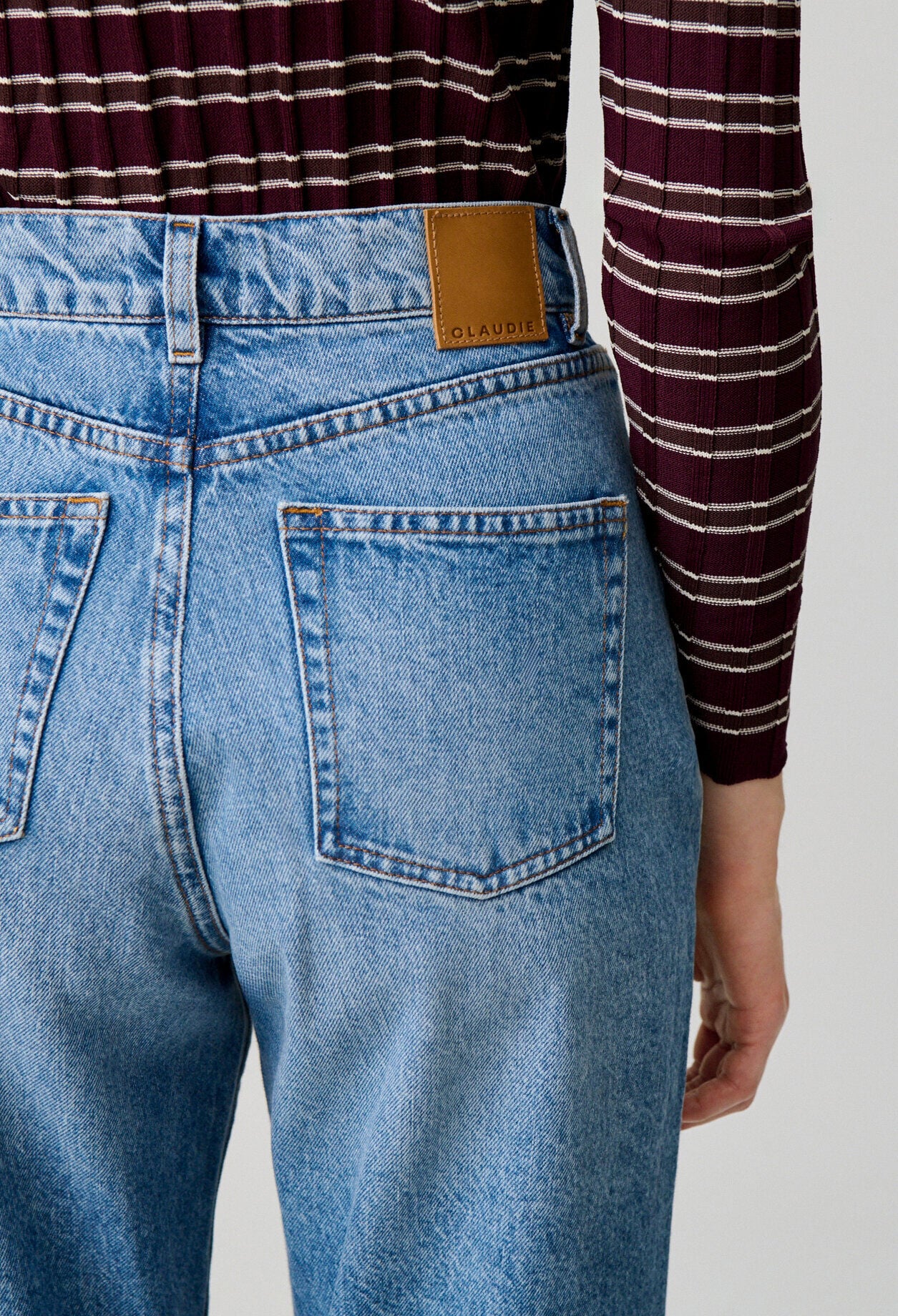 Vaquero recto denim lavado