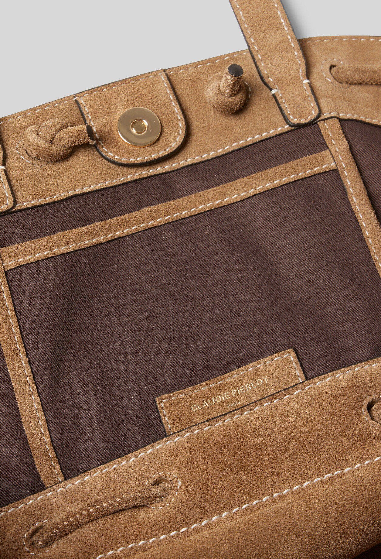 Bolso tote de cuero de ante