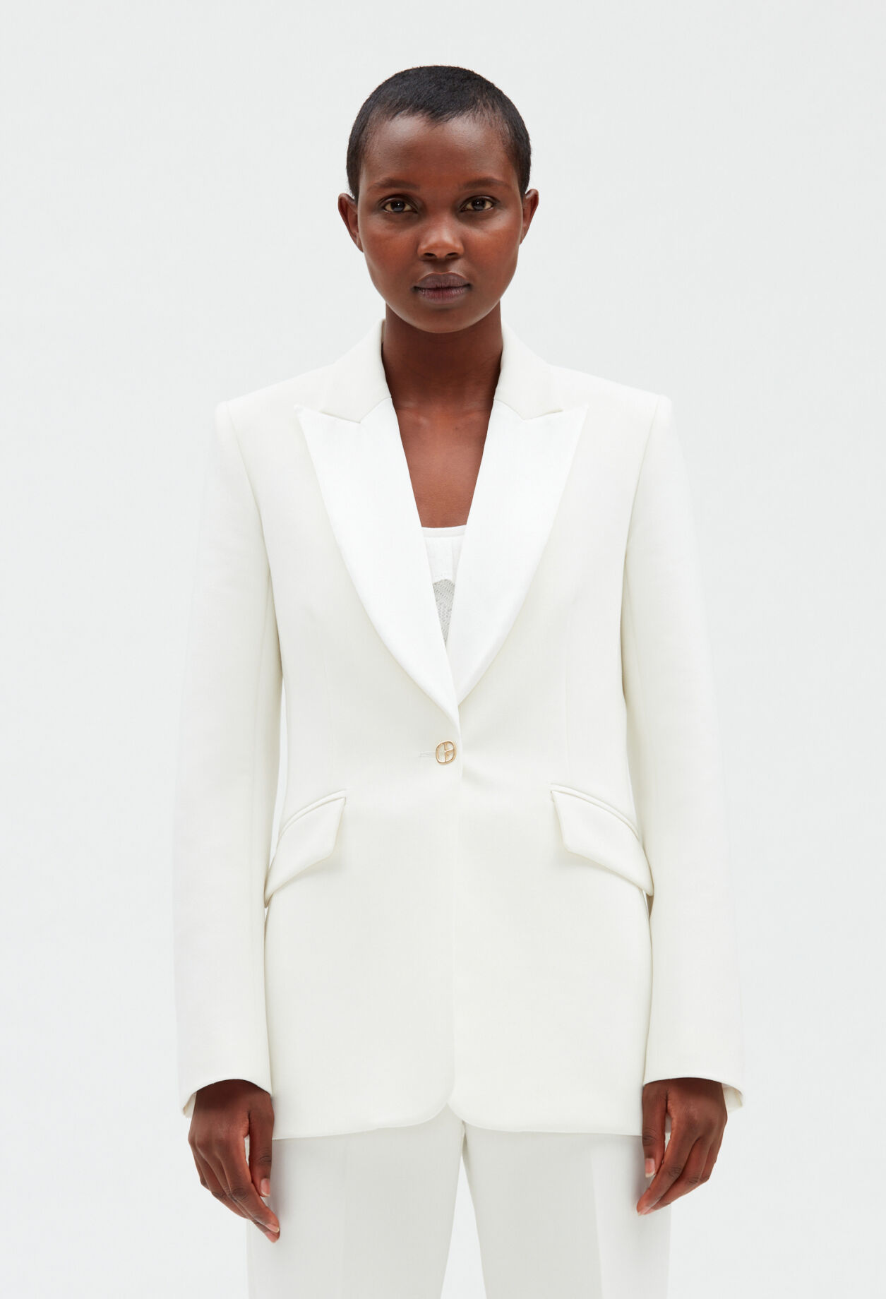 Chaqueta de sastre blanca