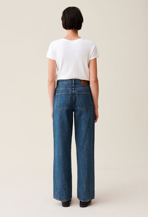 Vaqueros Michel anchos denim oscuro