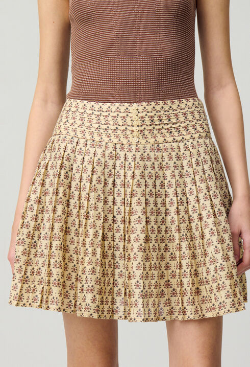 Falda corta estampada