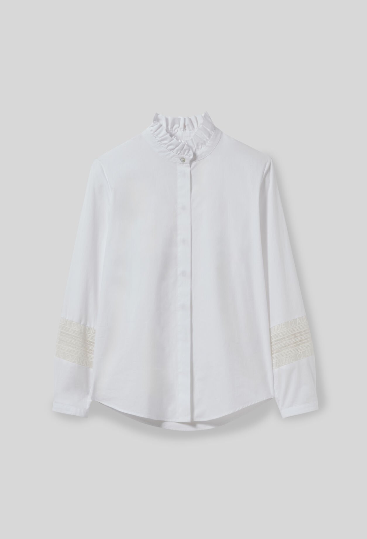 Camisa algodón cuello volante