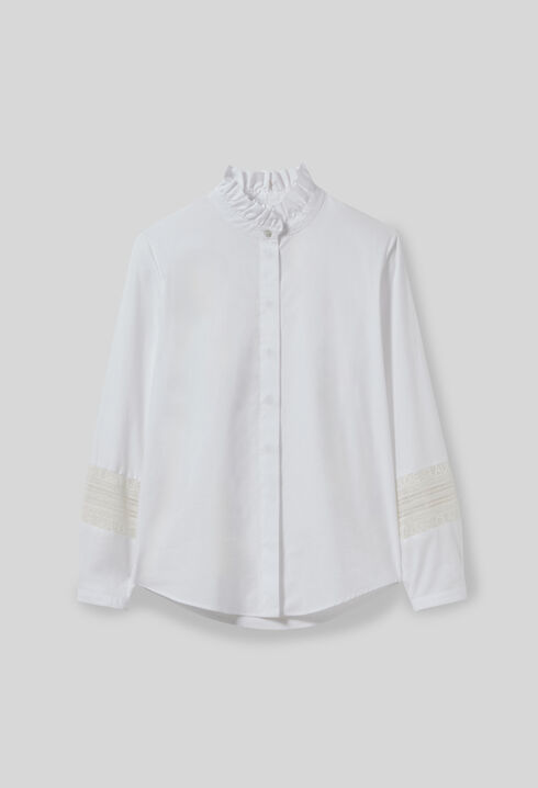 Camisa algodón cuello volante