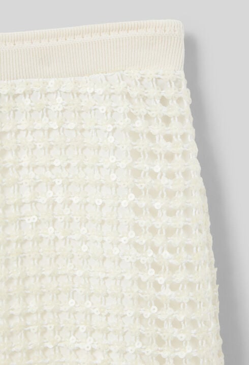 Falda midi de crochet