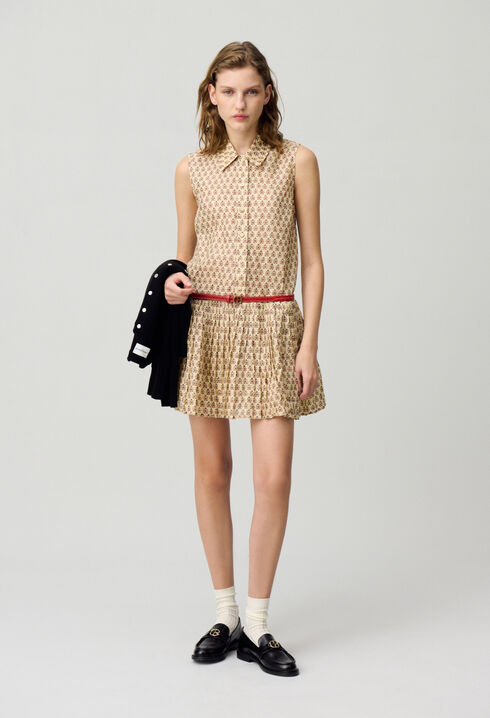 Vestido corto estampado