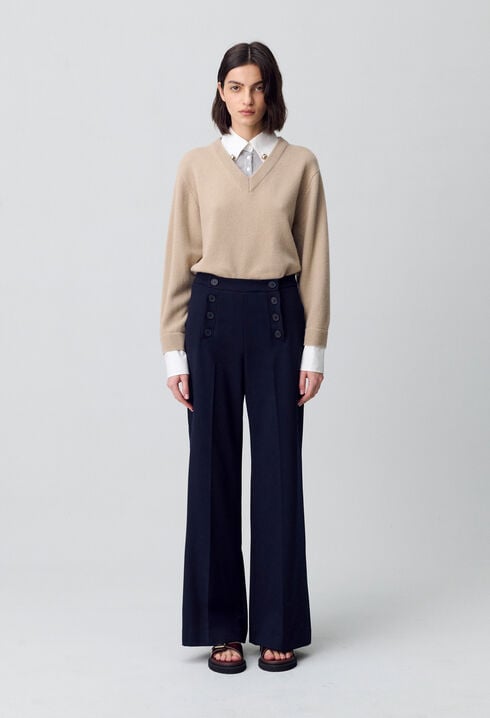 Pantalón recto con botones