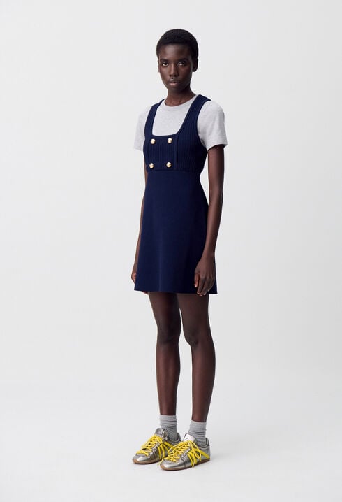 Vestido de punto corto camiseta