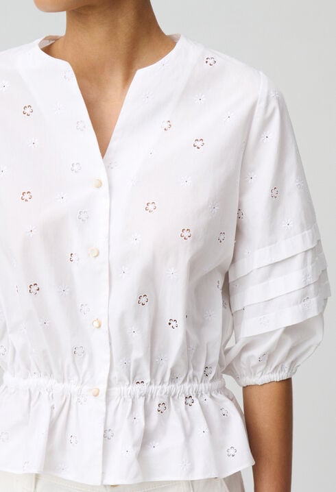 Camisa elástica bordada