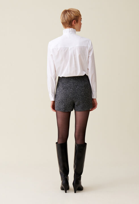 Short tweed gris