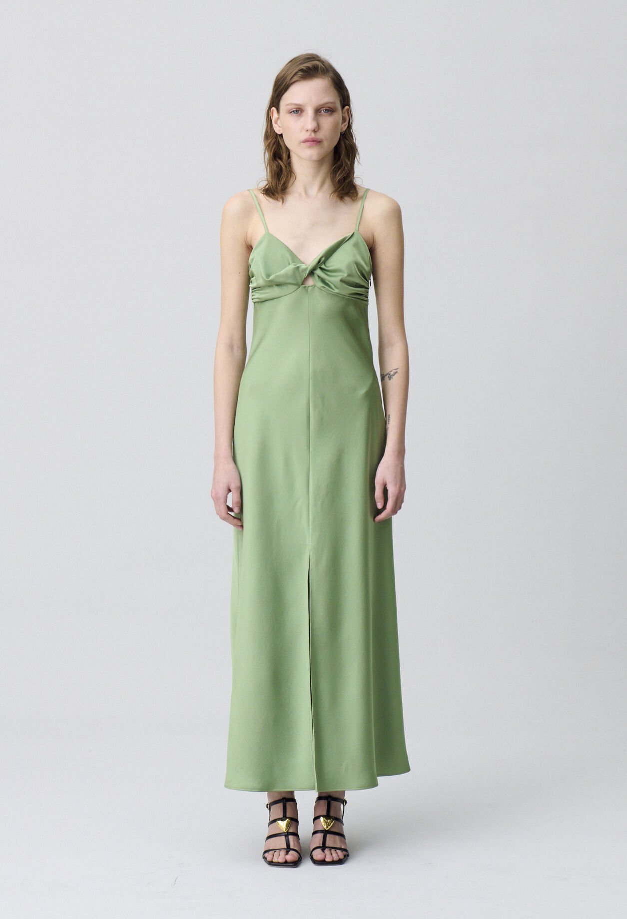 Vestido largo satinado
