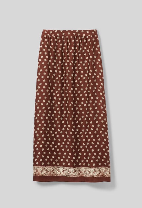 Falda estampada fluida