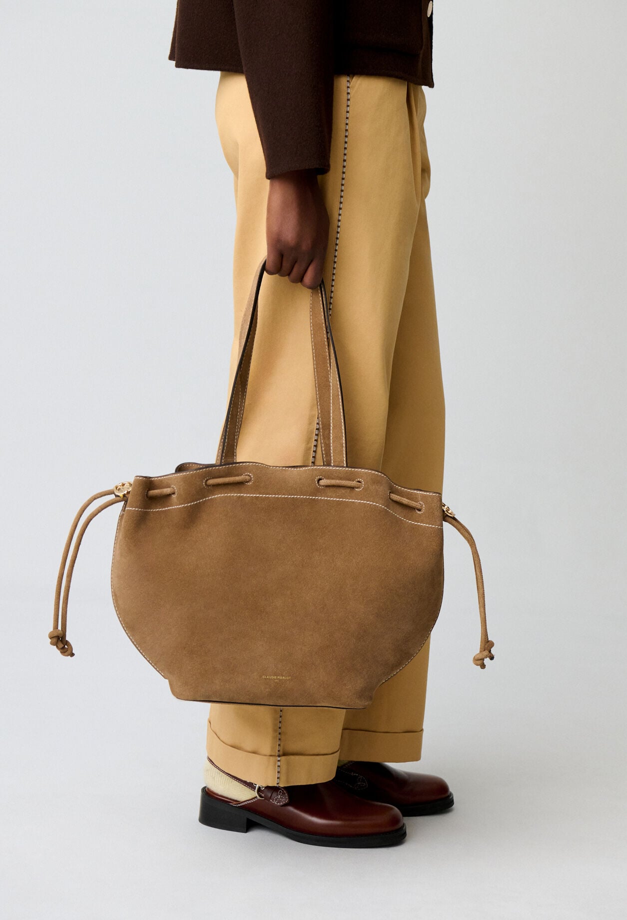 Bolso Alban de cuero de ante