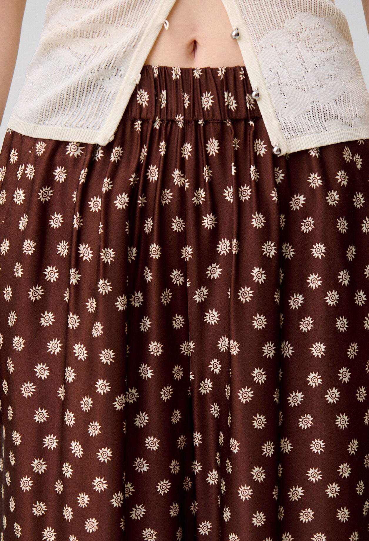 Pantal&oacute;n fluido estampado