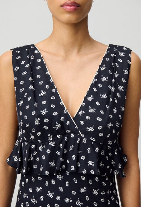 Vestido largo con volantes