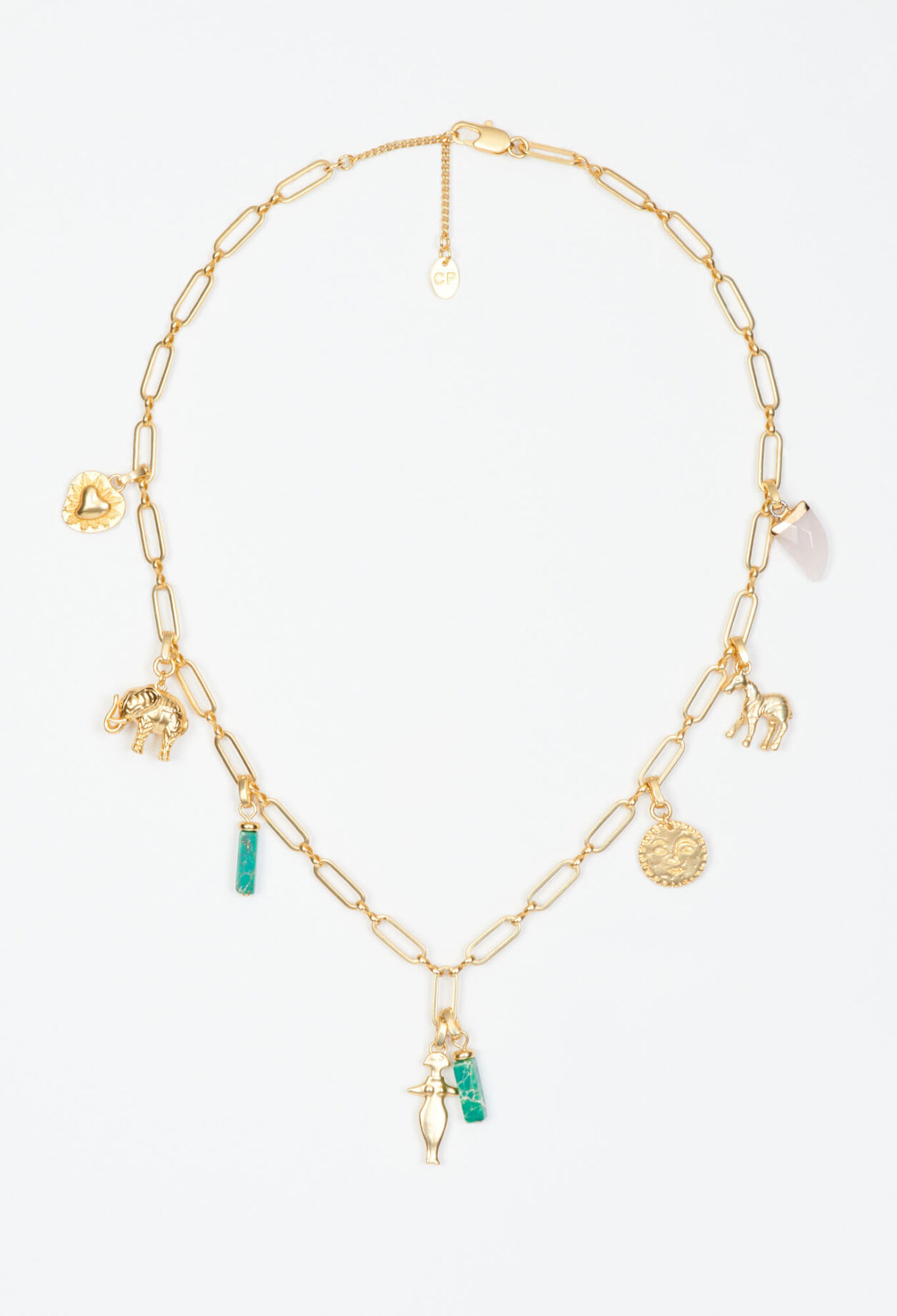 Collar de mallas doradas