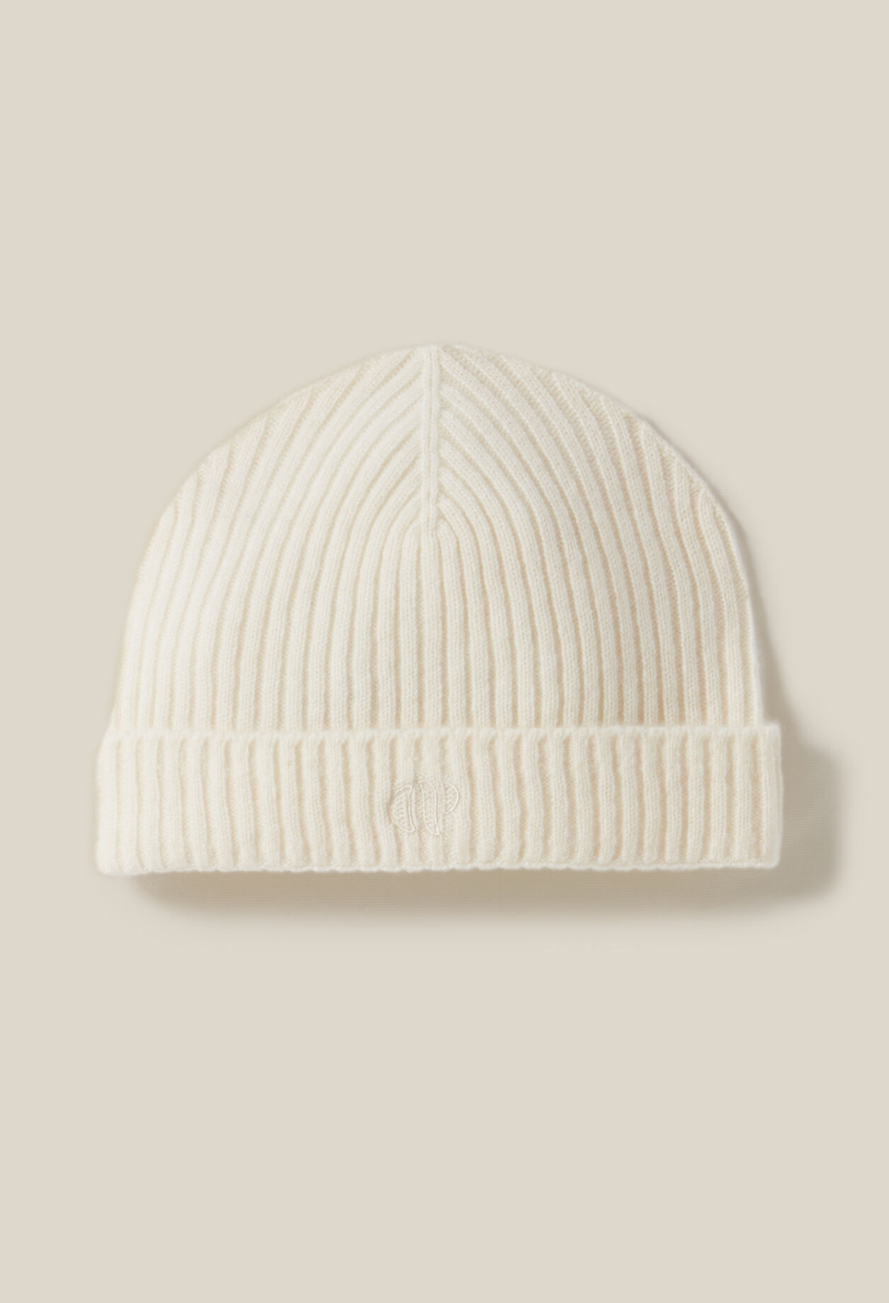 Gorro de canalé cachemir bordado CP