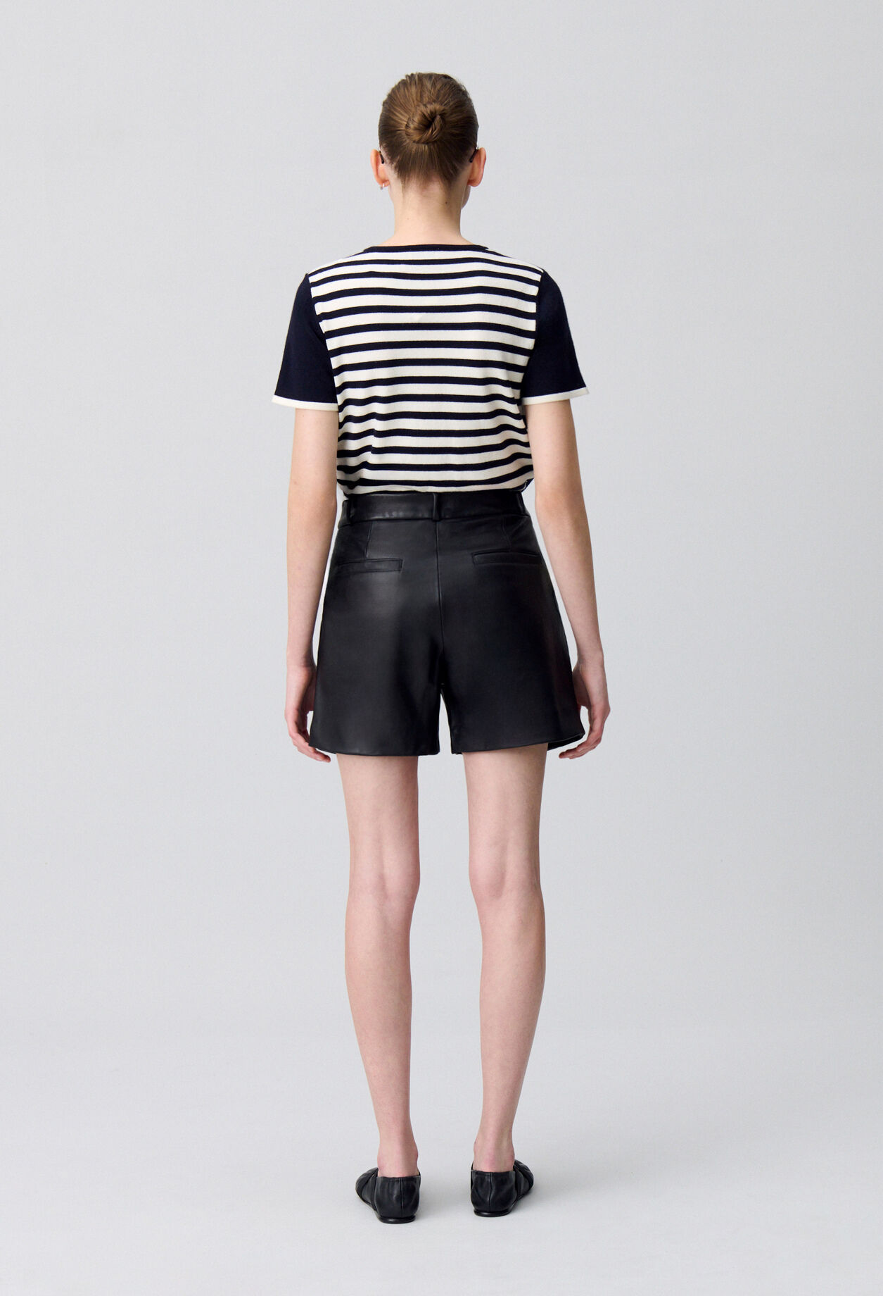 Shorts de piel negros 
