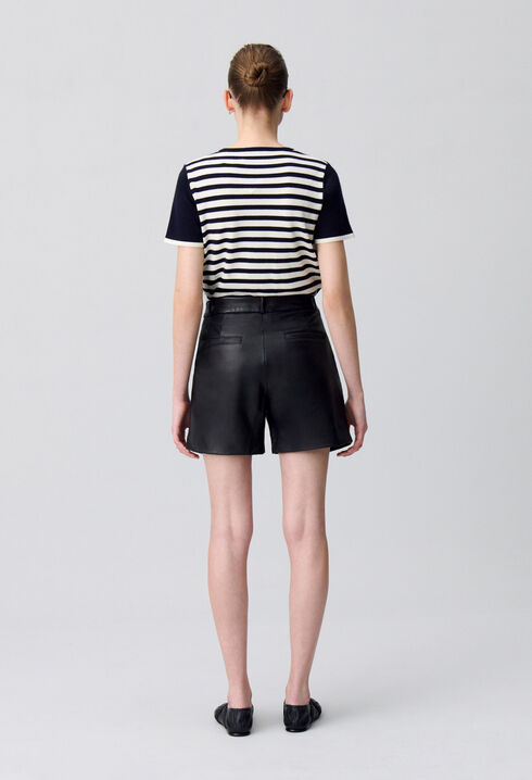 Shorts de piel negros 