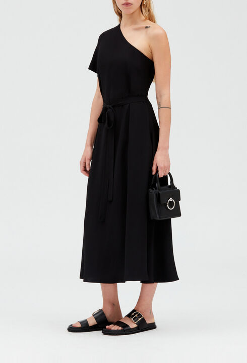 Vestido midi asimétrico