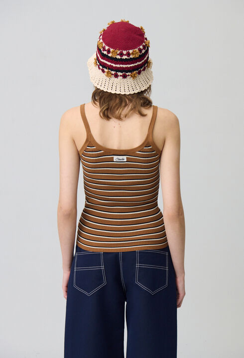 Camiseta sin mangas de punto fino