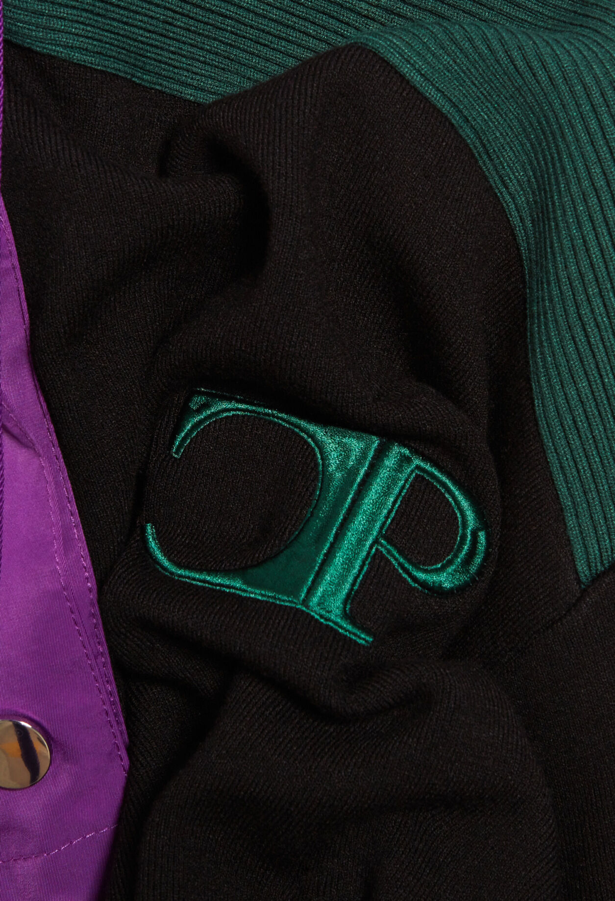 Sudadera de cuello alto abotonado