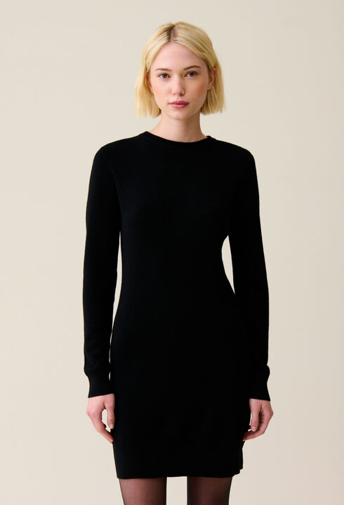 Vestido punto cuello desmontable