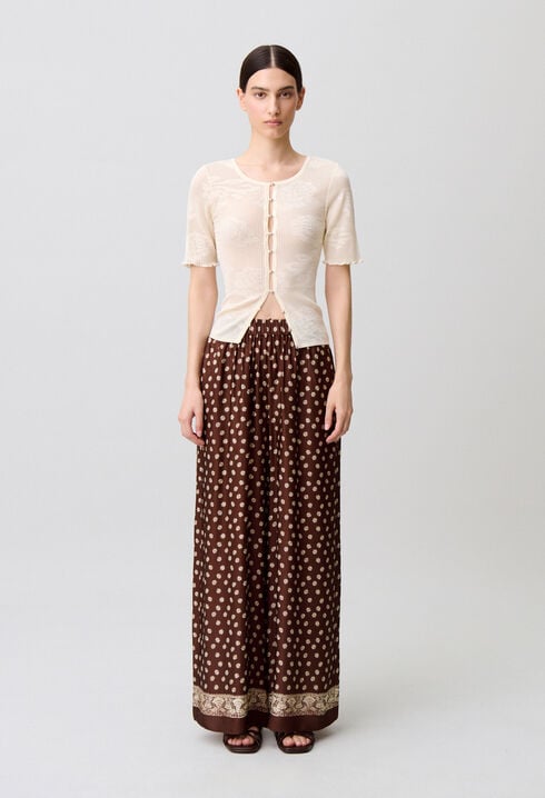 Pantal&oacute;n fluido estampado
