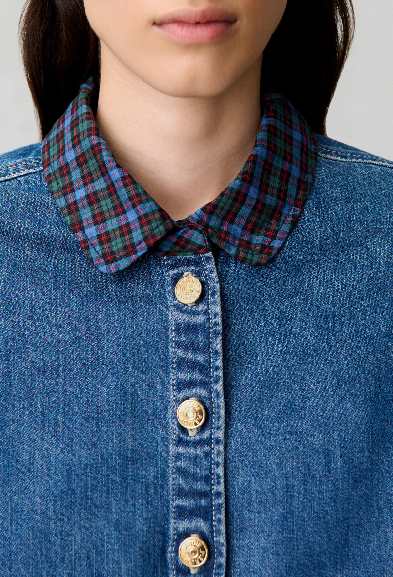 Camisa de denim de algod&oacute;n