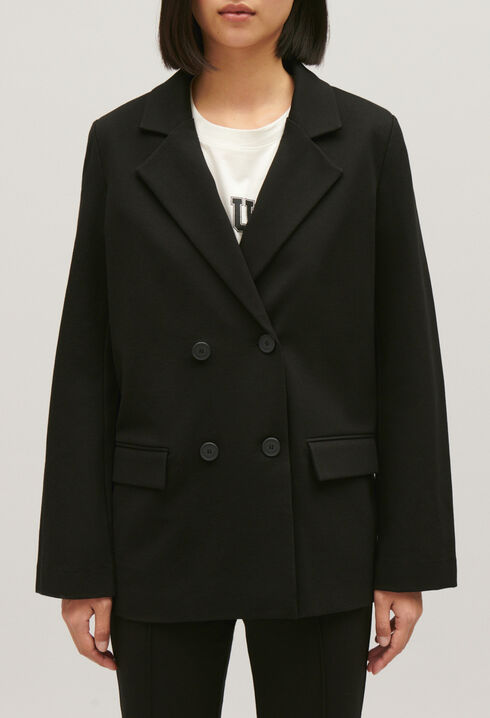 Chaqueta de traje oversize negra