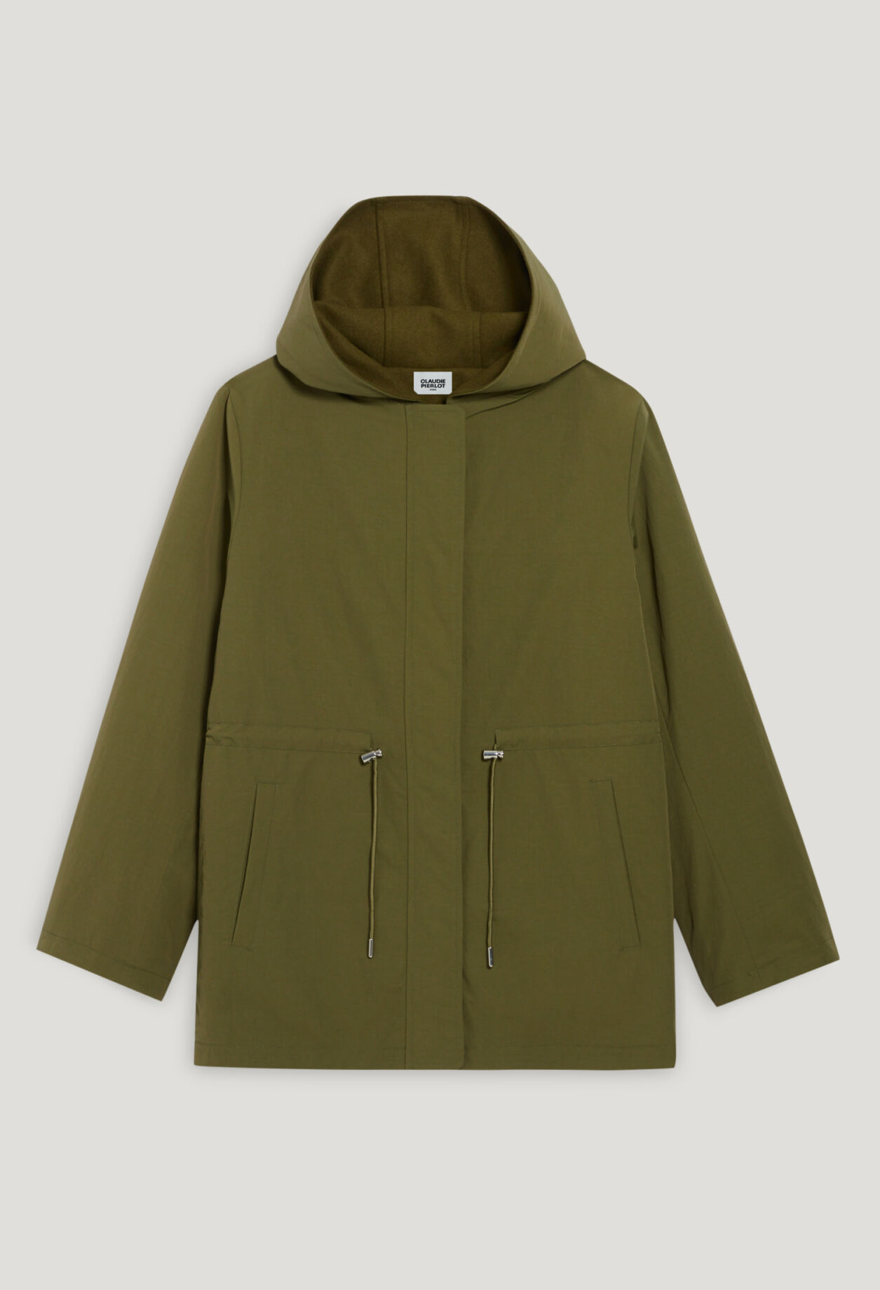 Parka capucha reversible caqui