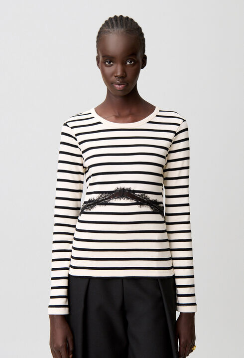 Camiseta marinera de encaje