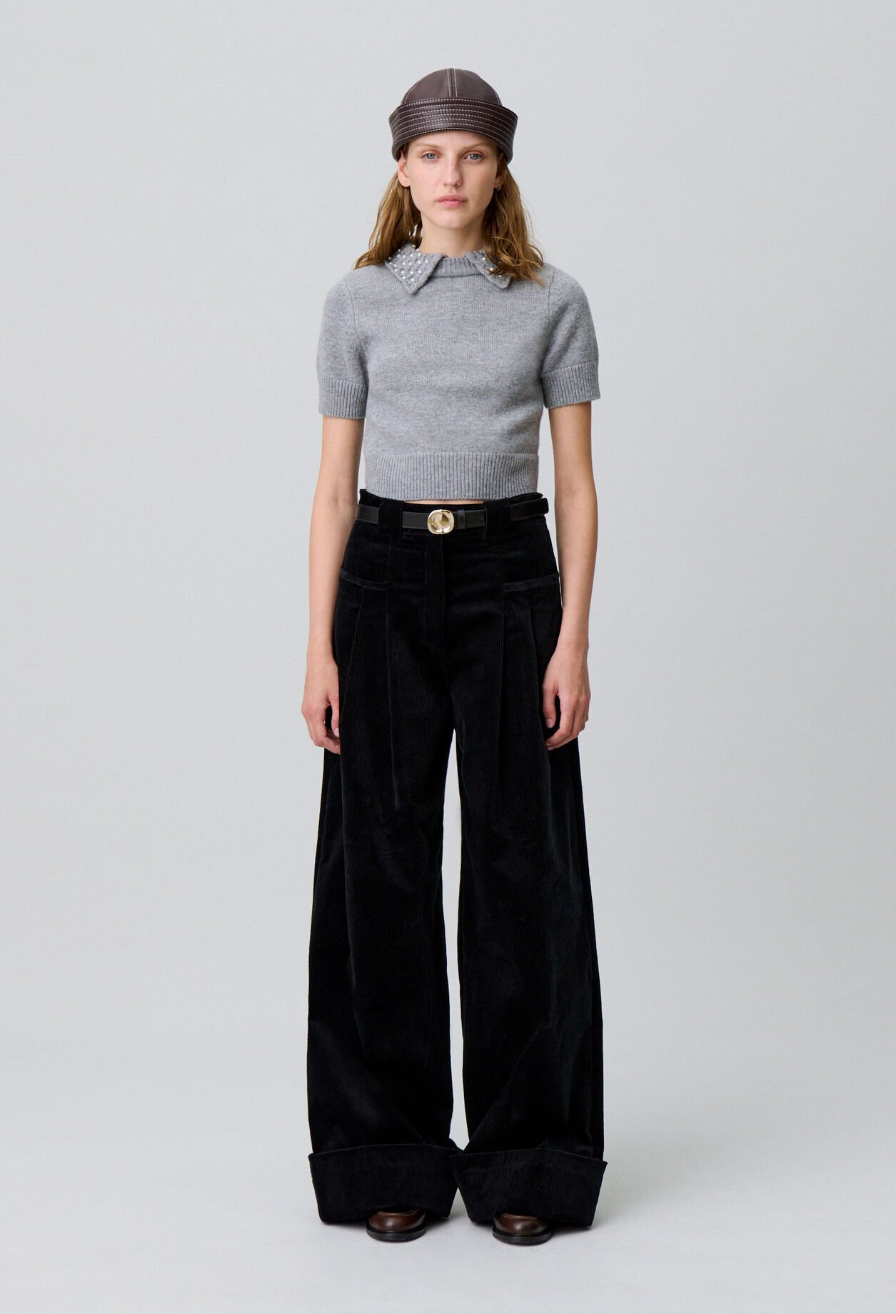 Pantalón amplio de terciopelo