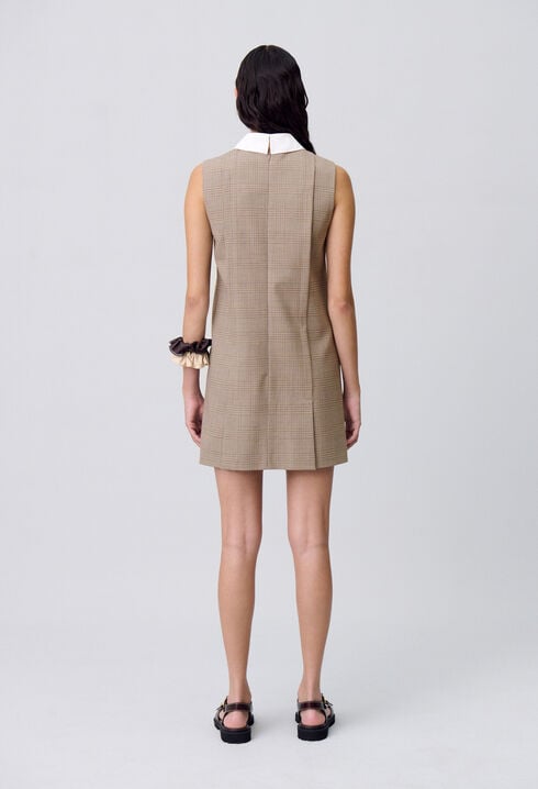 Vestido corto de cuadros