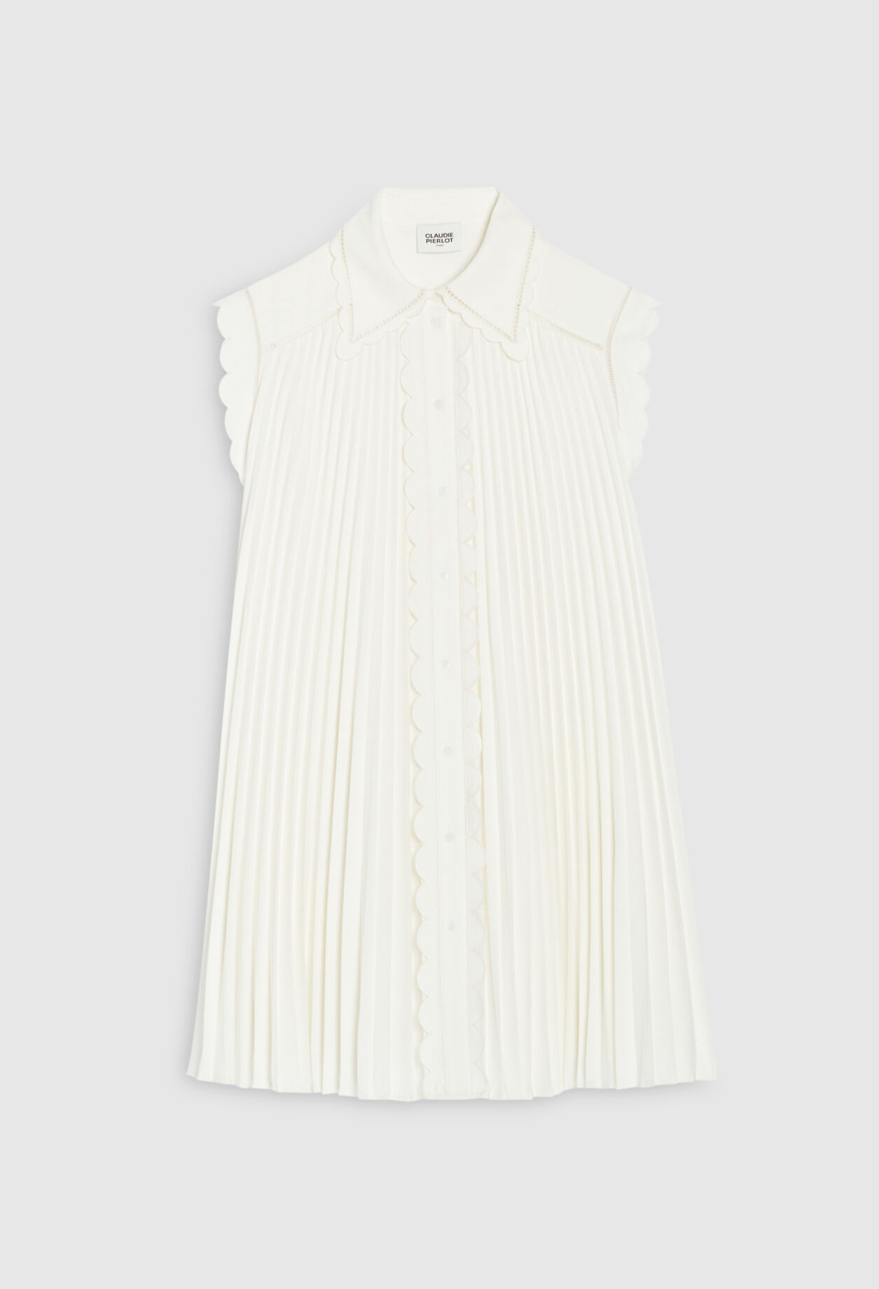 Vestido corto plisado
