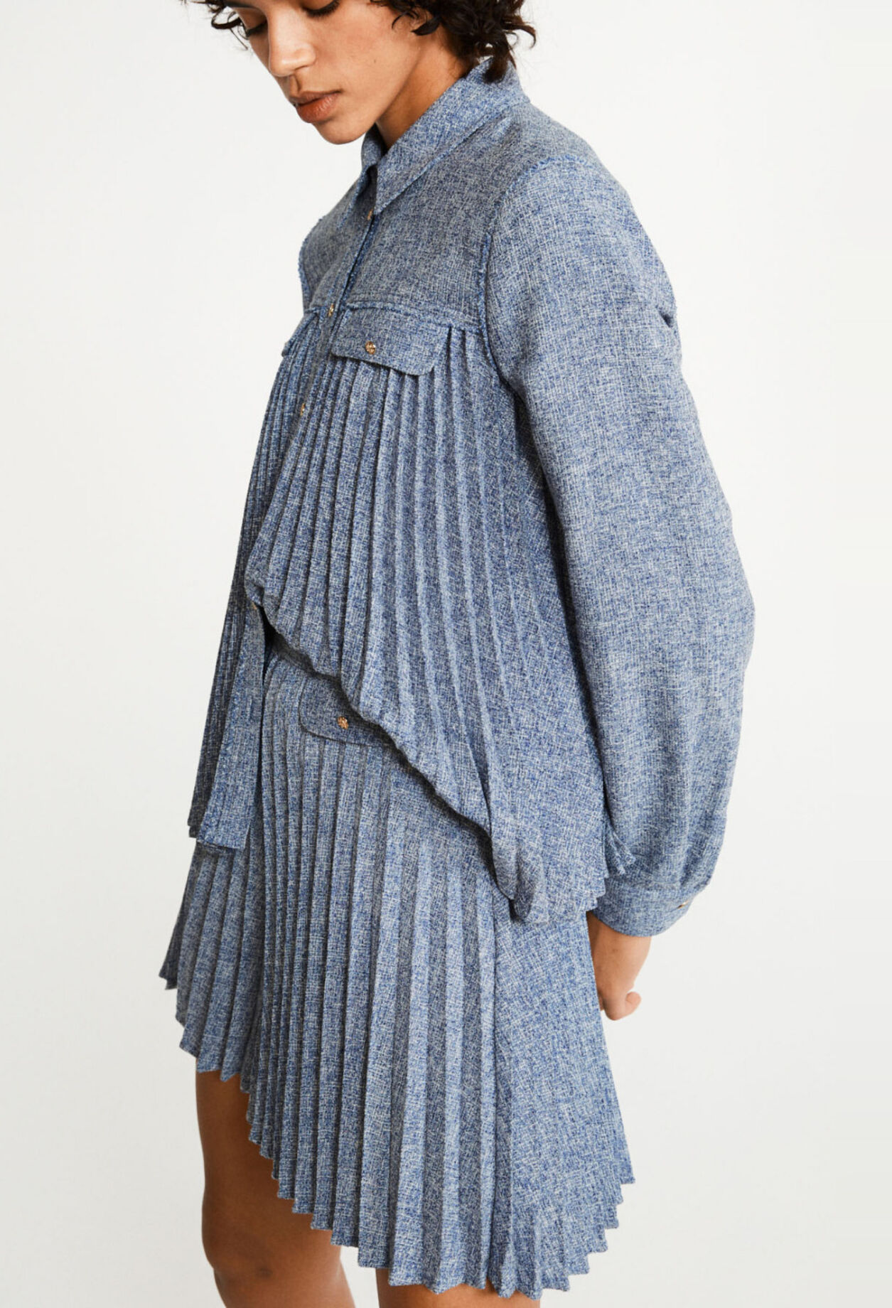 Pantalón corto plisado