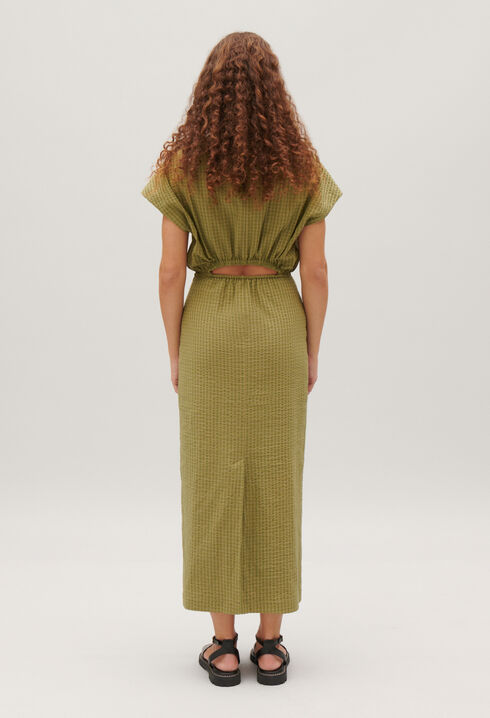 Vestido midi rayas