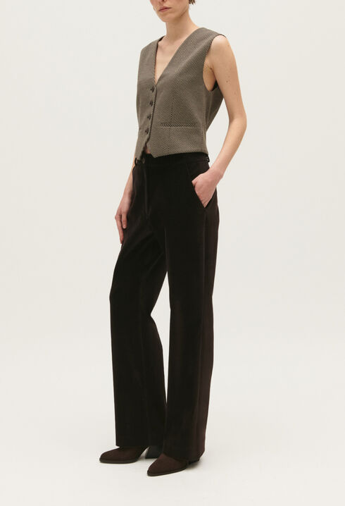 Pantalón de traje de terciopelo