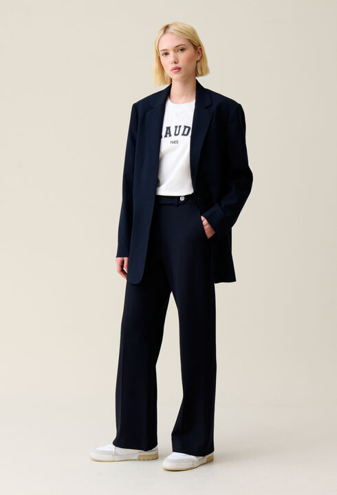 Chaqueta de traje oversize azul marino