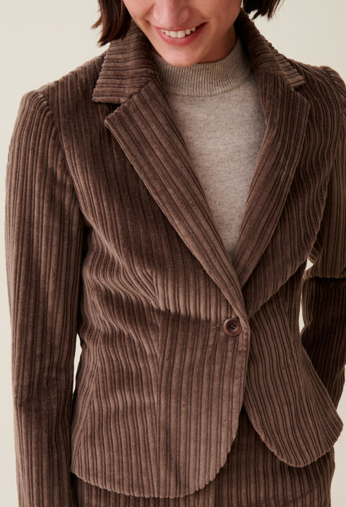 Chaqueta de terciopelo ajustada