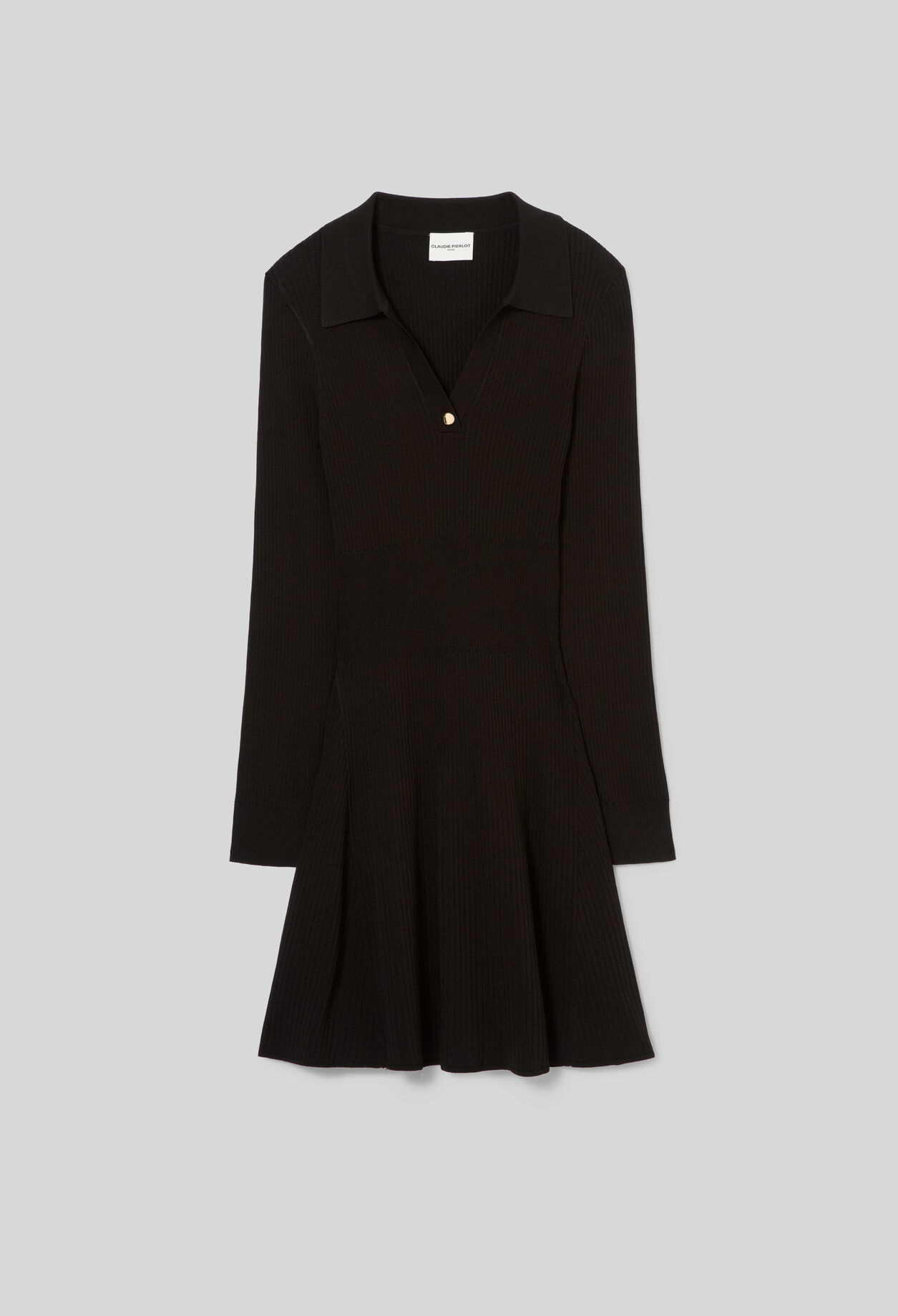 Vestido corto de punto fino
