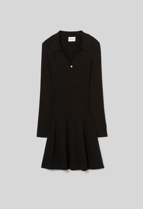 Vestido corto de punto fino