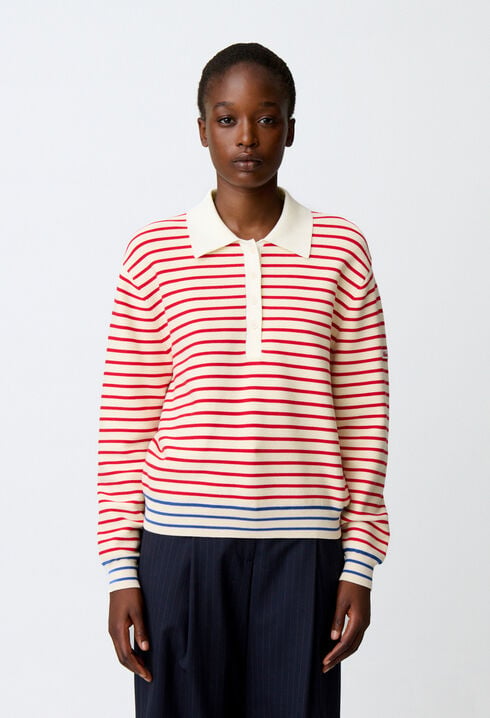 Jersey a rayas cuello polo