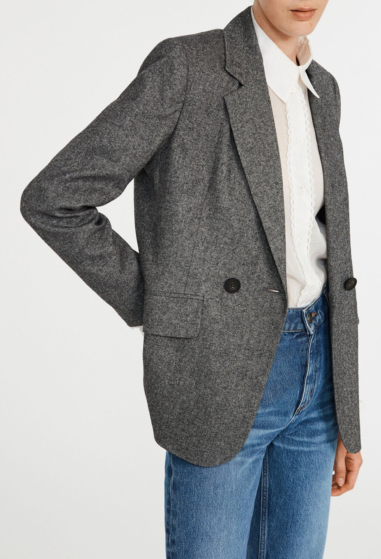 Chaqueta de traje a rayas