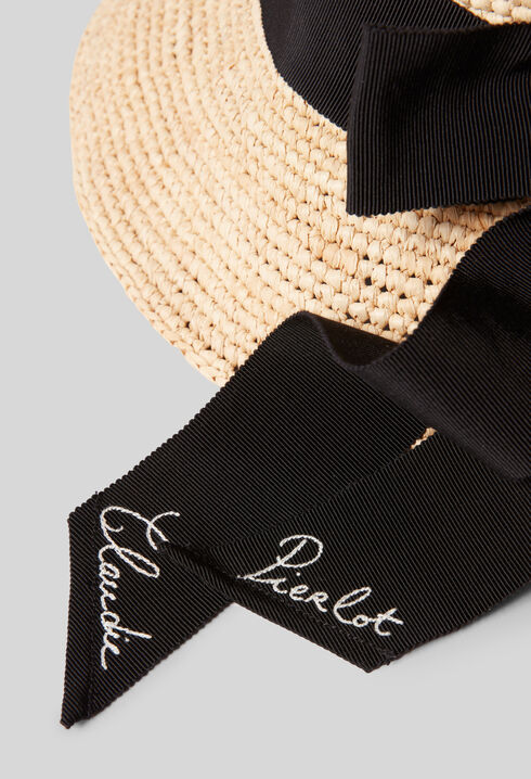 Sombrero raphia con cinta