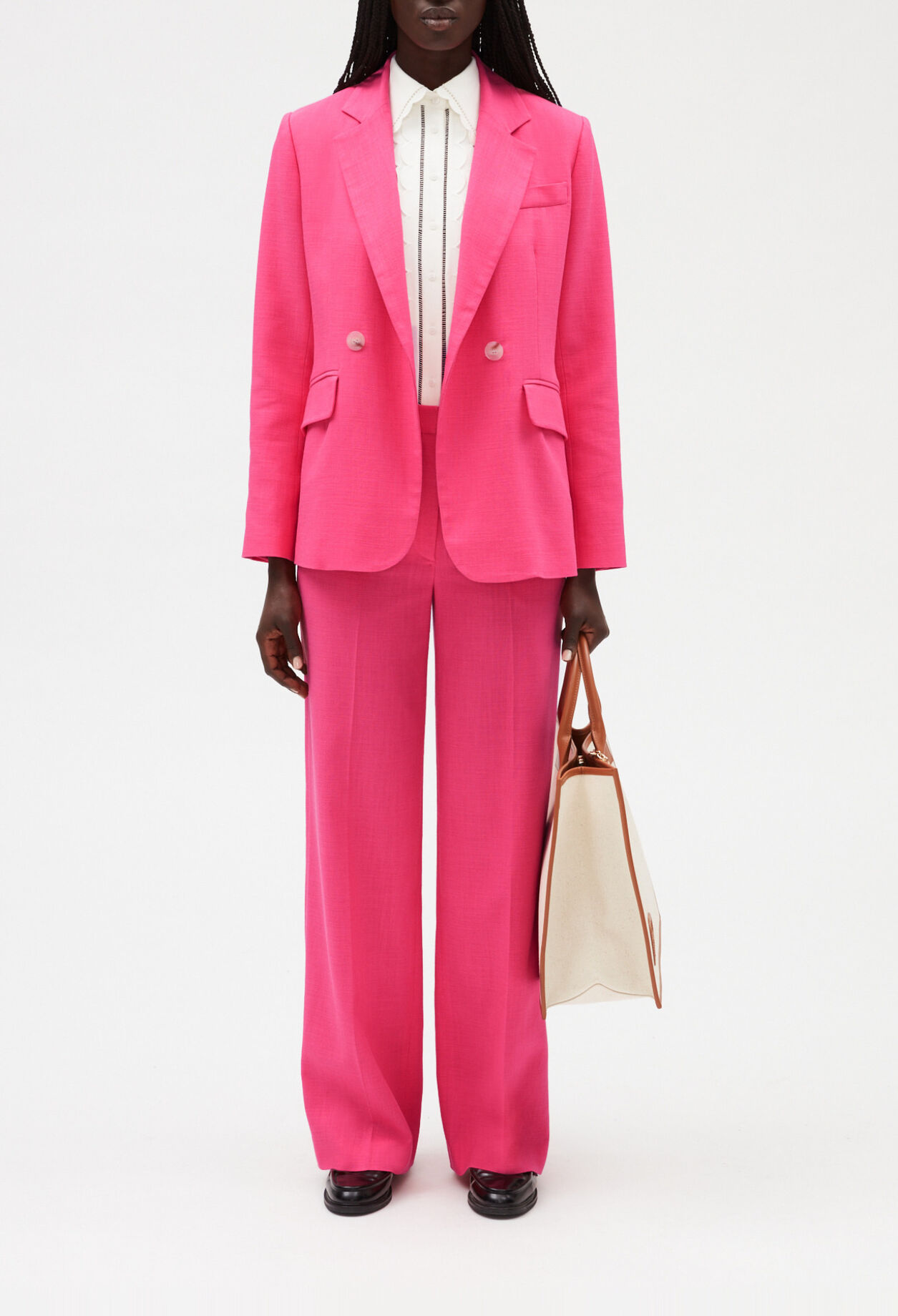 Chaqueta de traje en rosa
