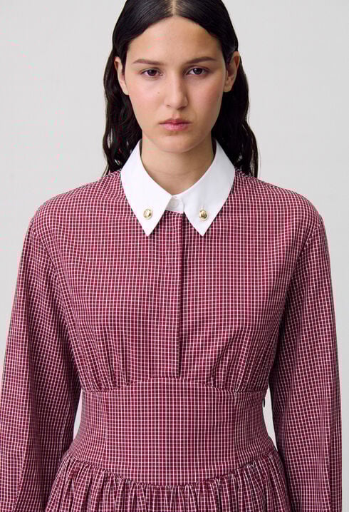 Vestido corto de cuadros